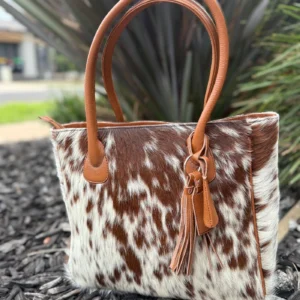 Genuine Cowhide Leather Tote Bag – Stylish Large Handbag for Women