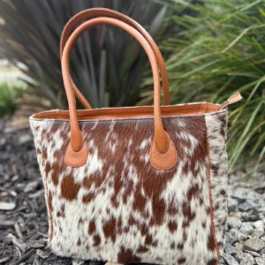 Genuine Cowhide Leather Tote Bag – Stylish Large Handbag for Women