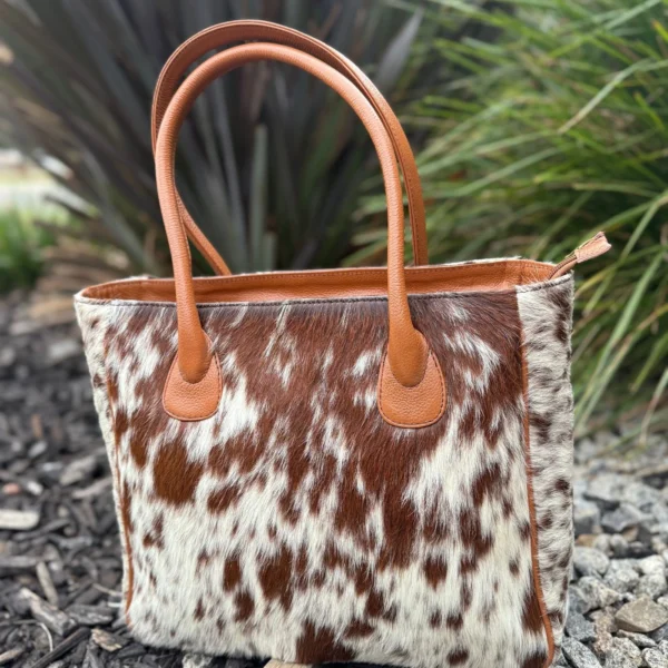 Genuine Cowhide Leather Tote Bag – Stylish Large Handbag for Women - Image 2