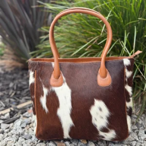 Genuine Cowhide Leather Tote Bag – Stylish Large Handbag for Women