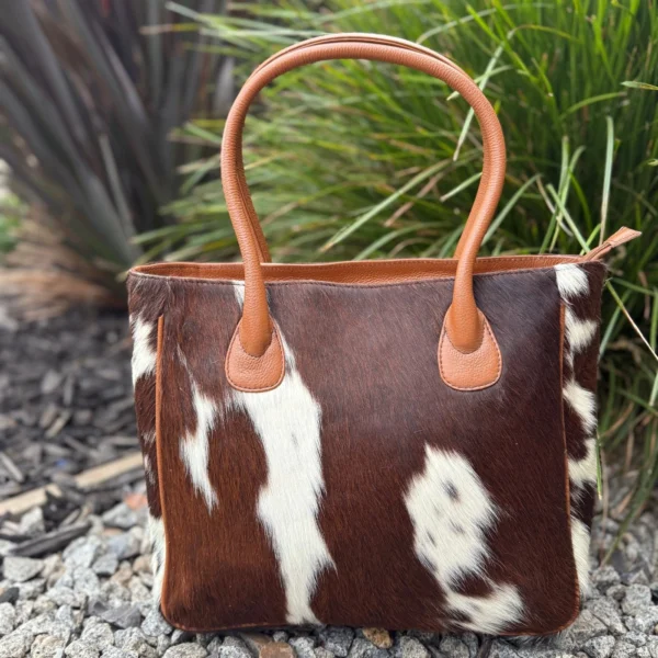 Genuine Cowhide Leather Tote Bag – Stylish Large Handbag for Women - Image 2