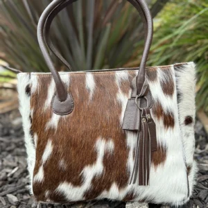 Genuine Cowhide Leather Tote Bag – Stylish Large Handbag for Women