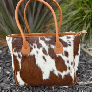 Genuine Cowhide Leather Tote Bag – Stylish Large Handbag for Women