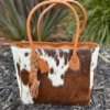 Genuine Cowhide Leather Tote Bag – Stylish Large Handbag for Women