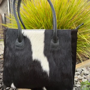 Genuine Cowhide Leather Tote Bag – Stylish Large Handbag for Women