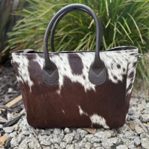 Genuine Cowhide Leather Tote Bag – Stylish Large Handbag for Women