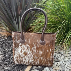 Genuine Cowhide Leather Tote Bag – Stylish Large Handbag for Women