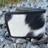 Men’s Cowhide Leather Wallet – Black & White | Classic Bifold Design