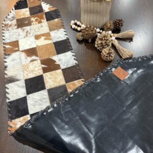 Cowhide Patchwork Table Runner