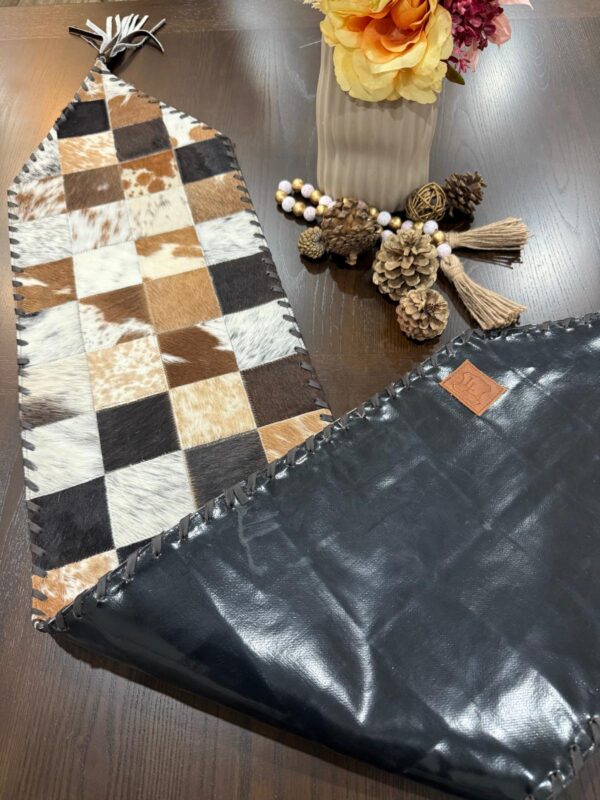 Cowhide Patchwork Table Runner - Image 2