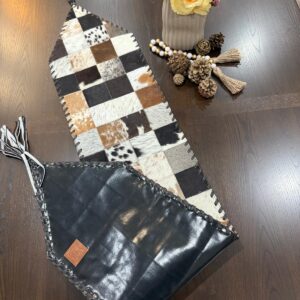 Cowhide Patchwork Table Runner