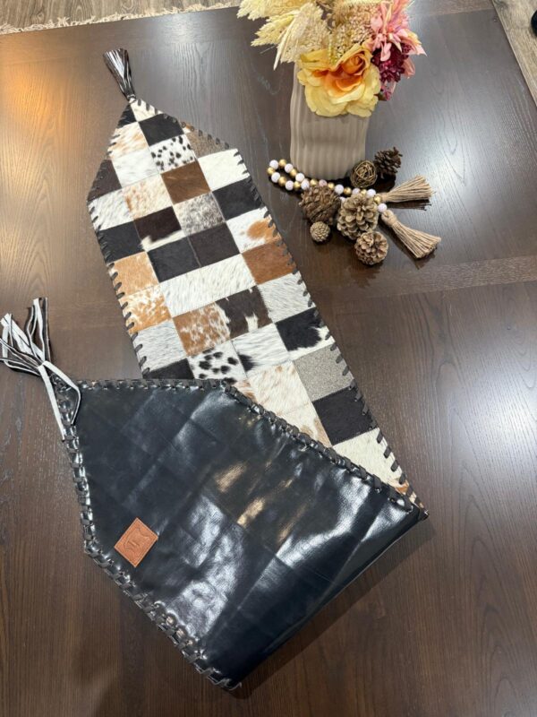 Cowhide Patchwork Table Runner - Image 2
