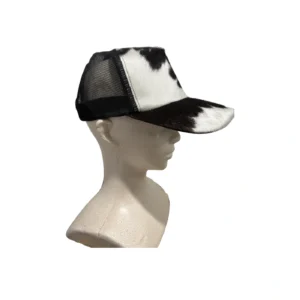 Leather Lovers Cow hide trucker P Cap
