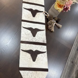 Cowhide Long Horn Table Runner