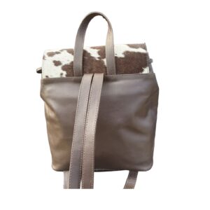 Cowhide White Flip Brown LV Backpack TT