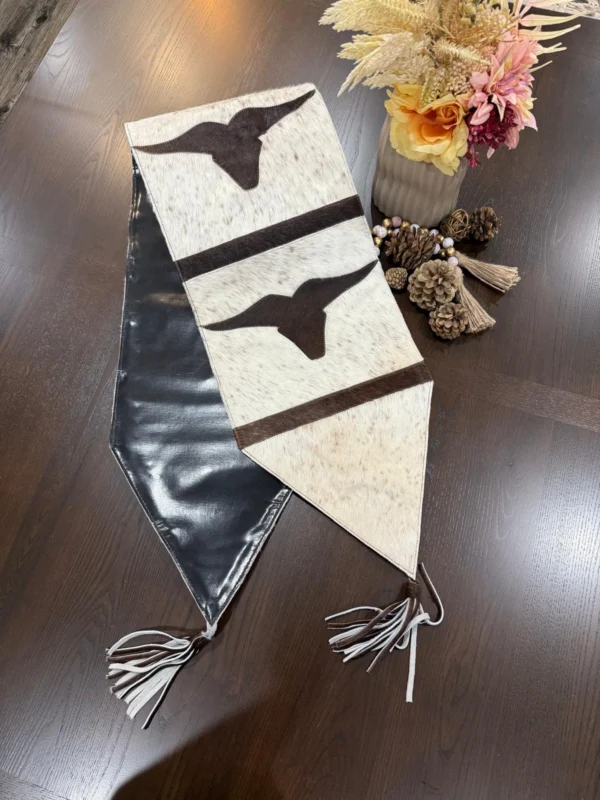 Cowhide Long Horn Table Runner - Image 2