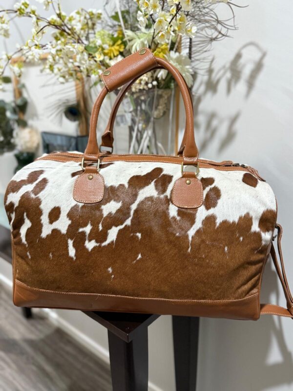 Tan Cowhide Duffel Bag/Overnight Bag