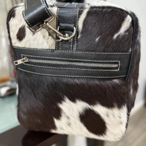 Black and White Cowhide Duffel Bag/Overnight Bag