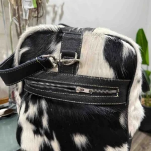 Black and White Cowhide Duffel Bag/Overnight Bag