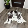 White & Dotted Black Cowhide rug