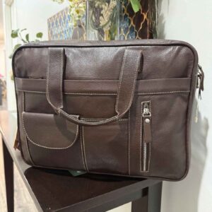 front-zipper-leather-laptop-bag-black-vintage