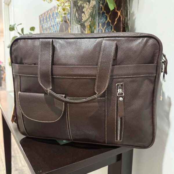front-zipper-leather-laptop-bag-black-vintage