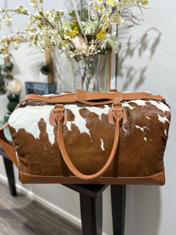 Tan Cowhide Duffel Bag/Overnight Bag