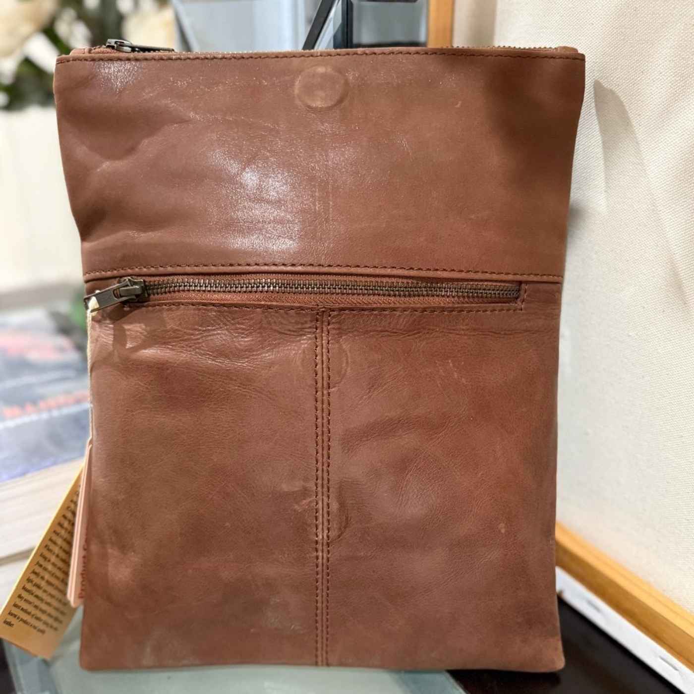 leather hand pouch