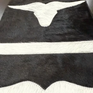 Cowhide Longhorn Table Runner – Handmade Western Decor