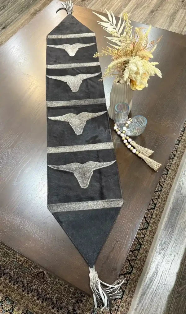 Cowhide Long Horn Table Runner Australia