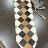 Natural Cowhide Patchwork Table Runner | Handmade Cowhide Table Runner| Home Décor Table Runner | Real Hair-on-Leather Patchwork Runner