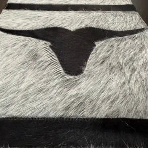 Cowhide Longhorn Table Runner – Handmade Western Decor