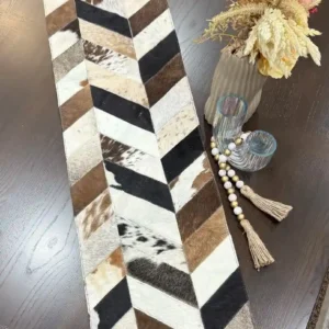 cowhide patchwork table runner Australia