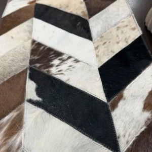 Natural Cowhide Patchwork Table Runner | Handmade Cowhide Table Runner| Home Décor Table Runner | Real Hair-on-Leather Patchwork Runner