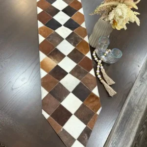 cowhide patchwork table runner Australia