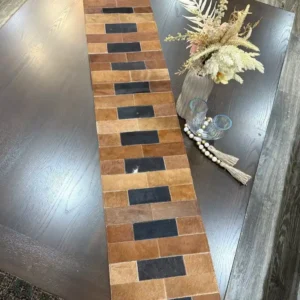 cowhide patchwork table runner Australia