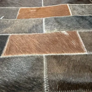 Natural Cowhide Patchwork Table Runner | Handmade Cowhide Table Runner| Home Décor Table Runner | Real Hair-on-Leather Patchwork Runner