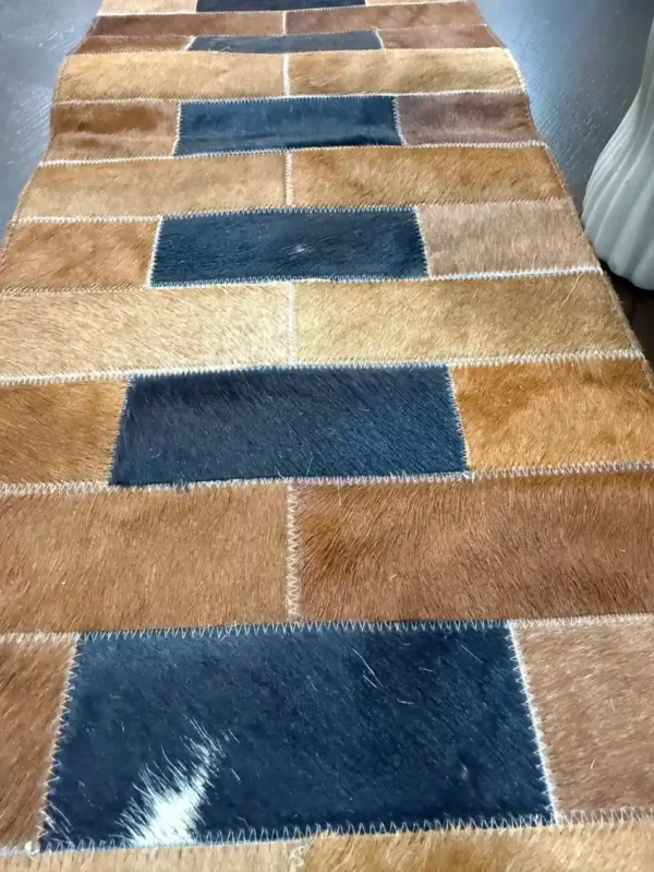 cowhide patchwork table runner Australia