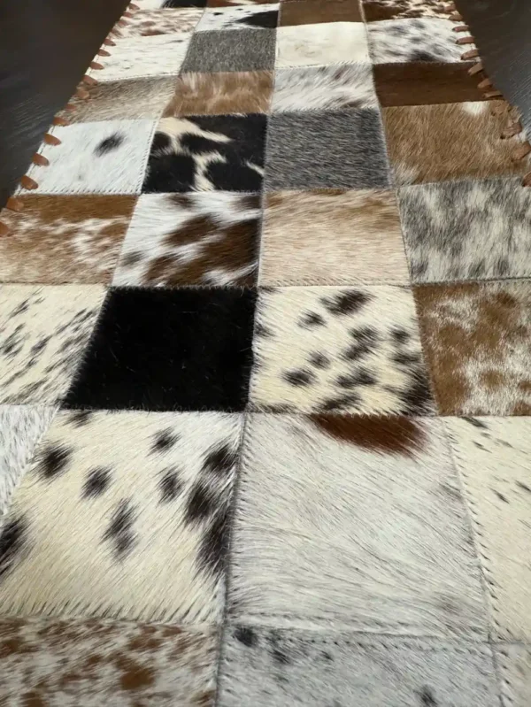 cowhide patchwork table runner Australia