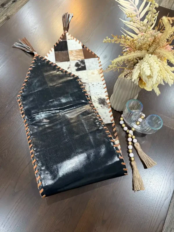 cowhide patchwork table runner Australia