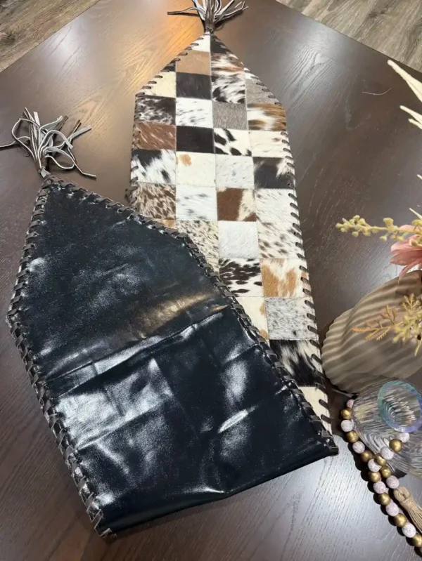 cowhide patchwork table runner Australia