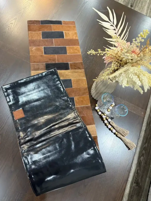 cowhide patchwork table runner Australia