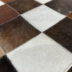 Natural Cowhide Patchwork Table Runner | Handmade Cowhide Table Runner| Home Décor Table Runner | Real Hair-on-Leather Patchwork Runner